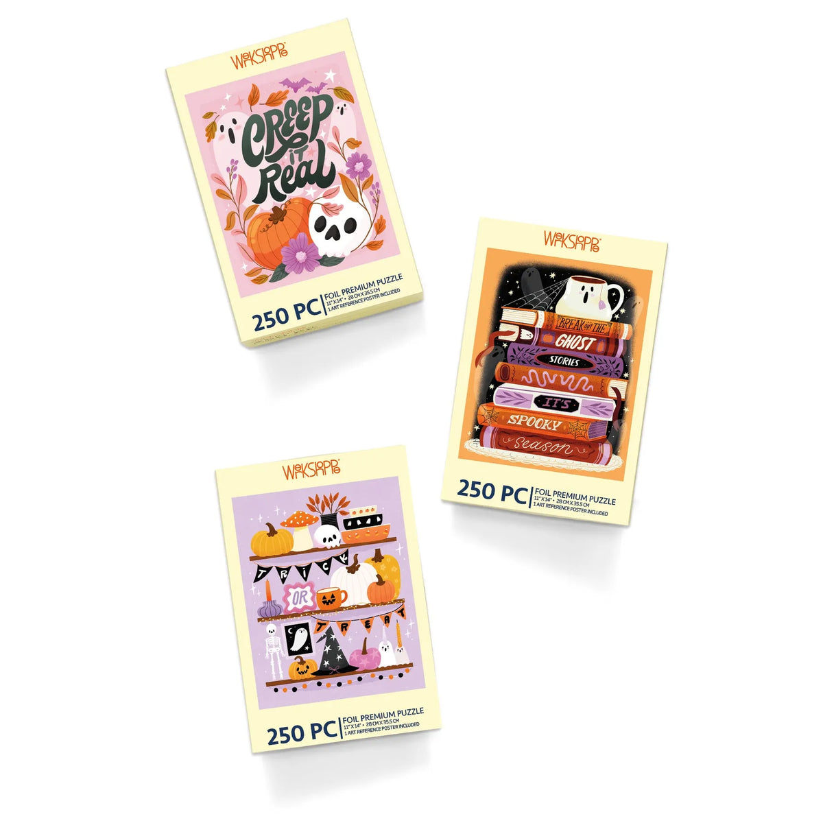 Creep It Real 250 Piece Puzzle Set of 3 Halloween Gift WerkShoppe Lil Tulips