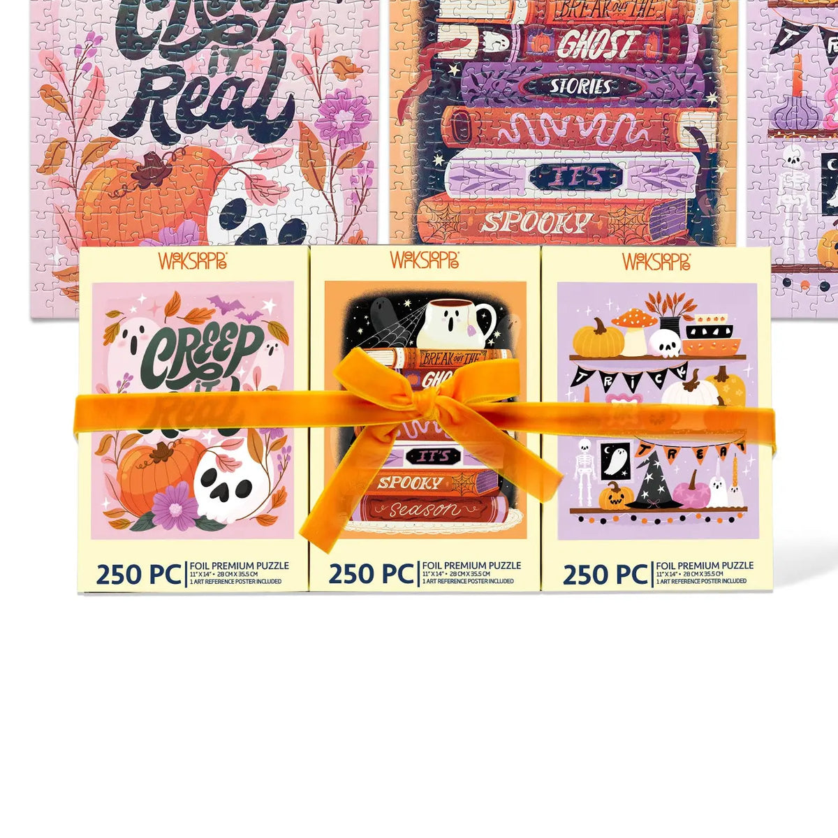 Creep It Real 250 Piece Puzzle Set of 3 Halloween Gift WerkShoppe Lil Tulips