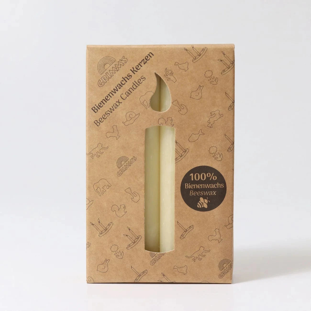 Creme Beeswax Candles (100%) - 12 pc. Grimm's Lil Tulips