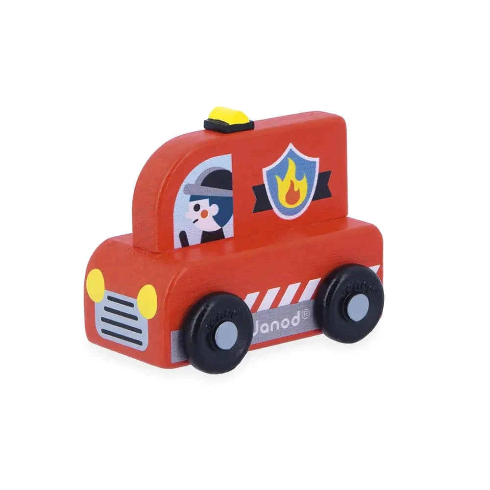 Crossroads City - Fire Truck Janod Baby Toys & Activity Equipment Lil Tulips