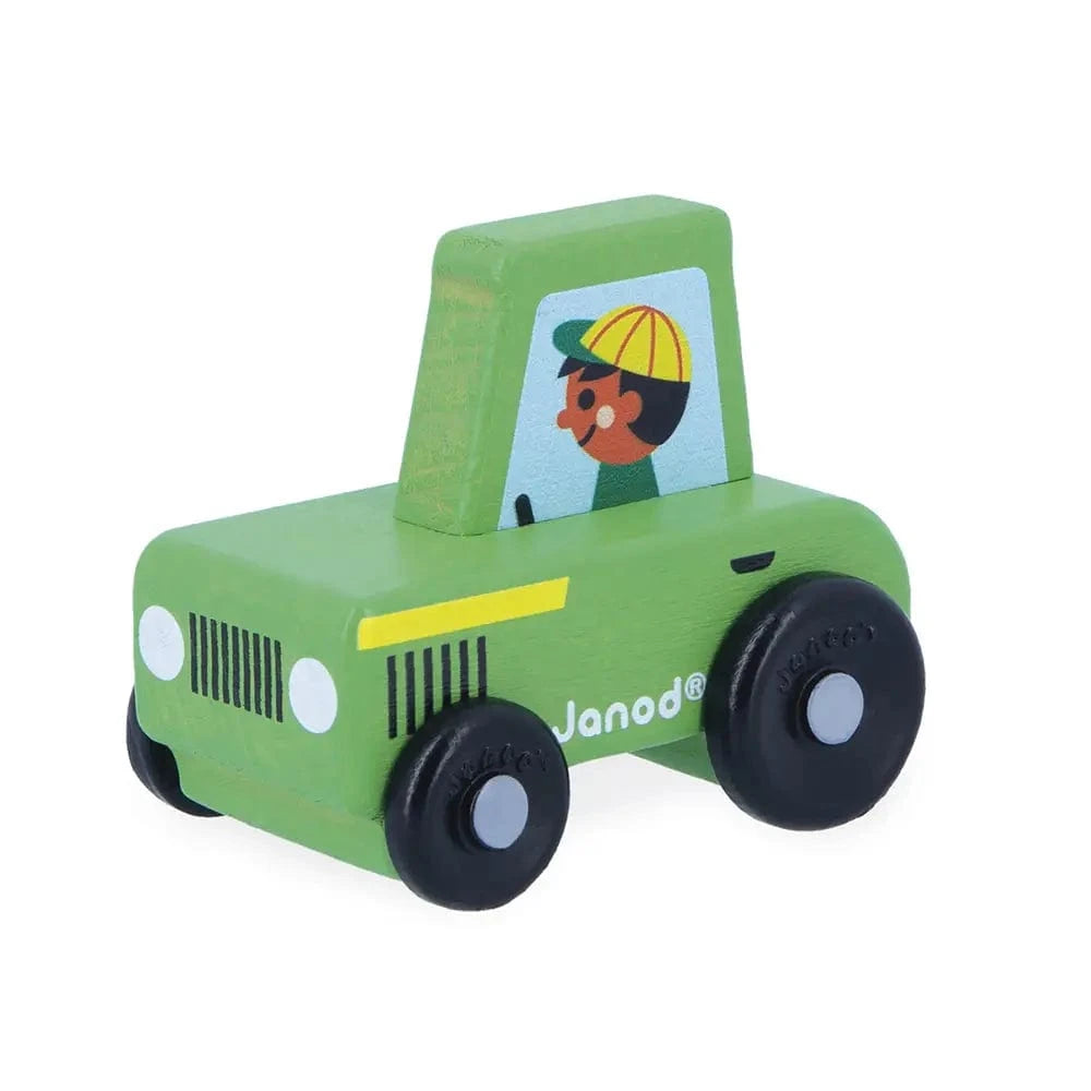 Crossroads City - Green Tractor Janod Baby Toys & Activity Equipment Lil Tulips