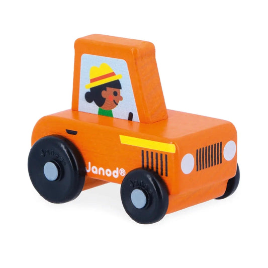 Crossroads City - Orange Tractor Janod Baby Toys & Activity Equipment Lil Tulips