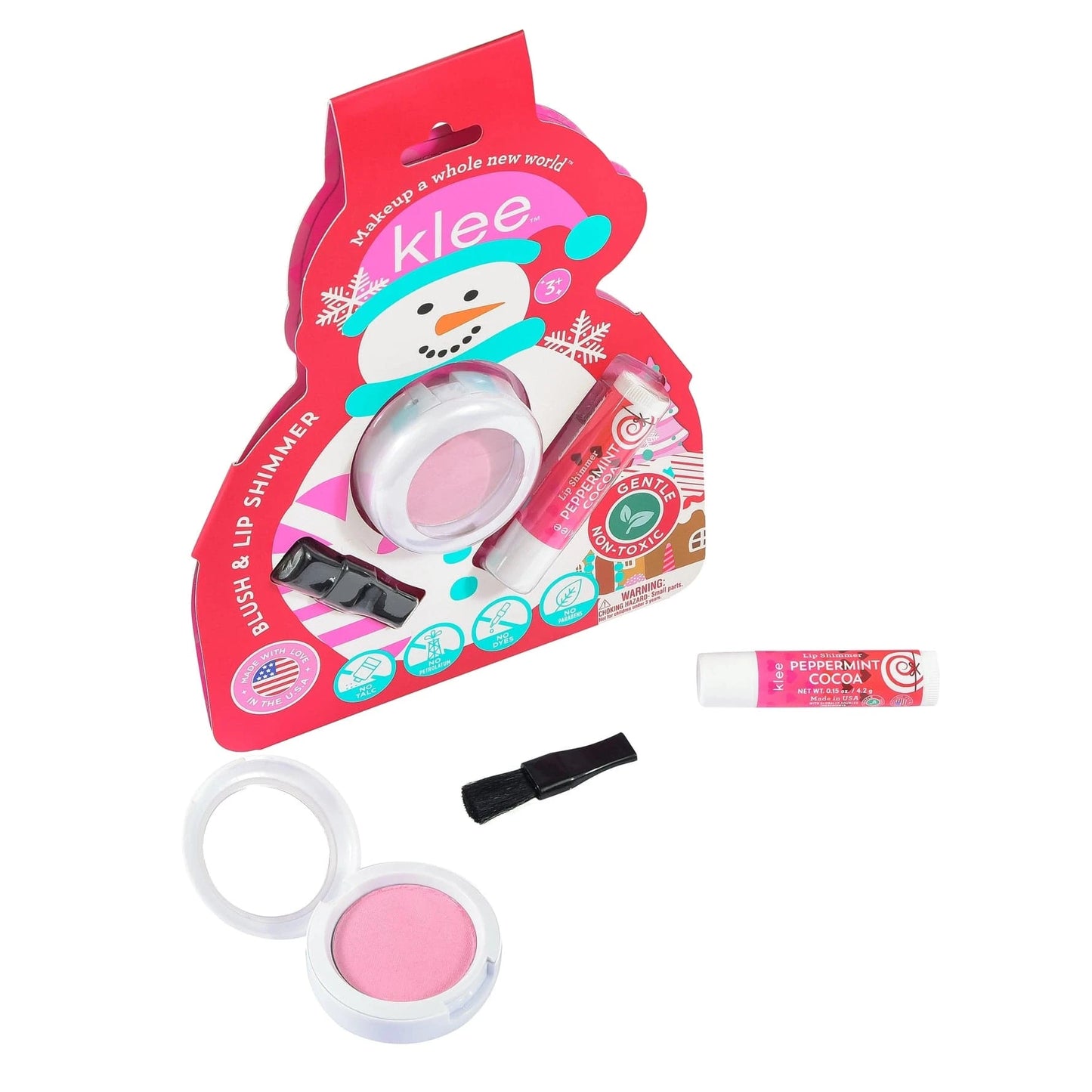 Crystal Glow - Holiday Blush and Lip Shimmer Set Klee Naturals Lil Tulips