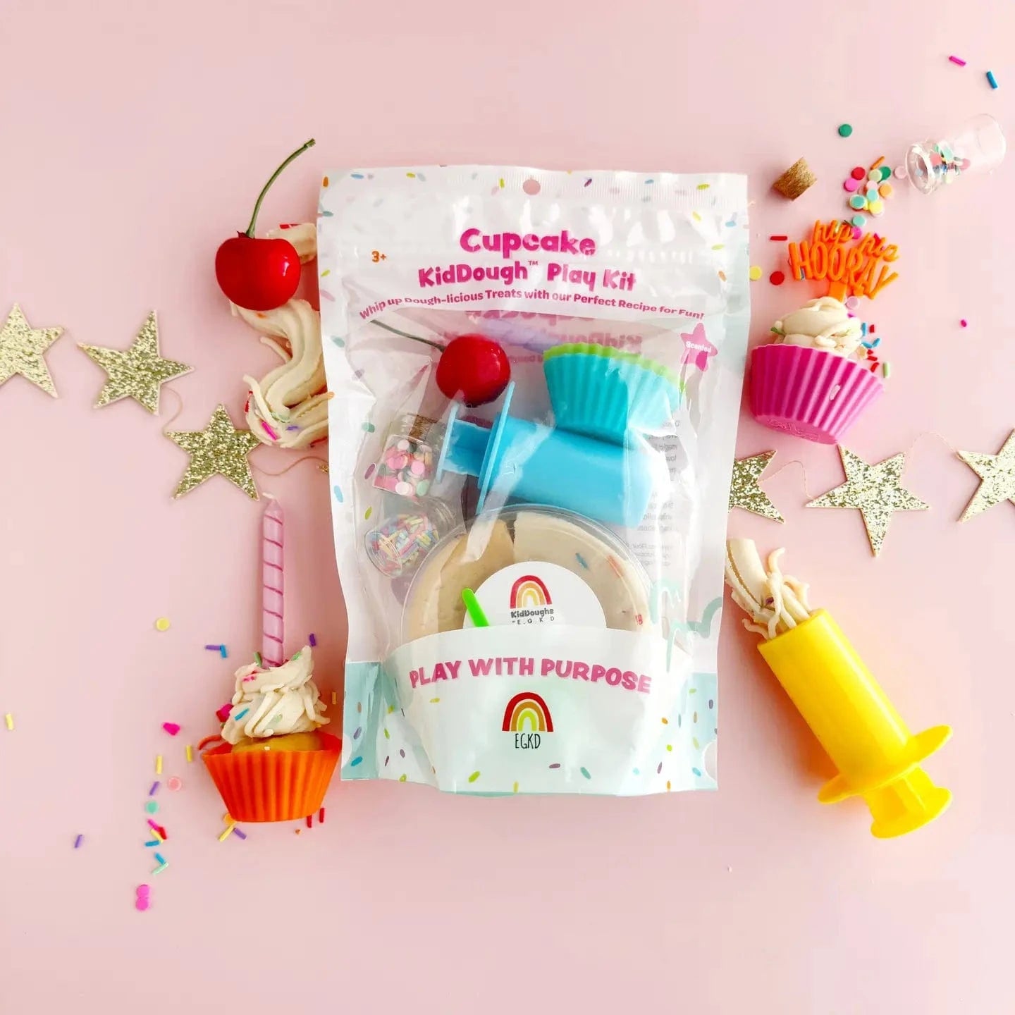 Cupcake (Cupcake Scent) Sensory Kiddough Play Kit Earth Grown KidDoughs Lil Tulips