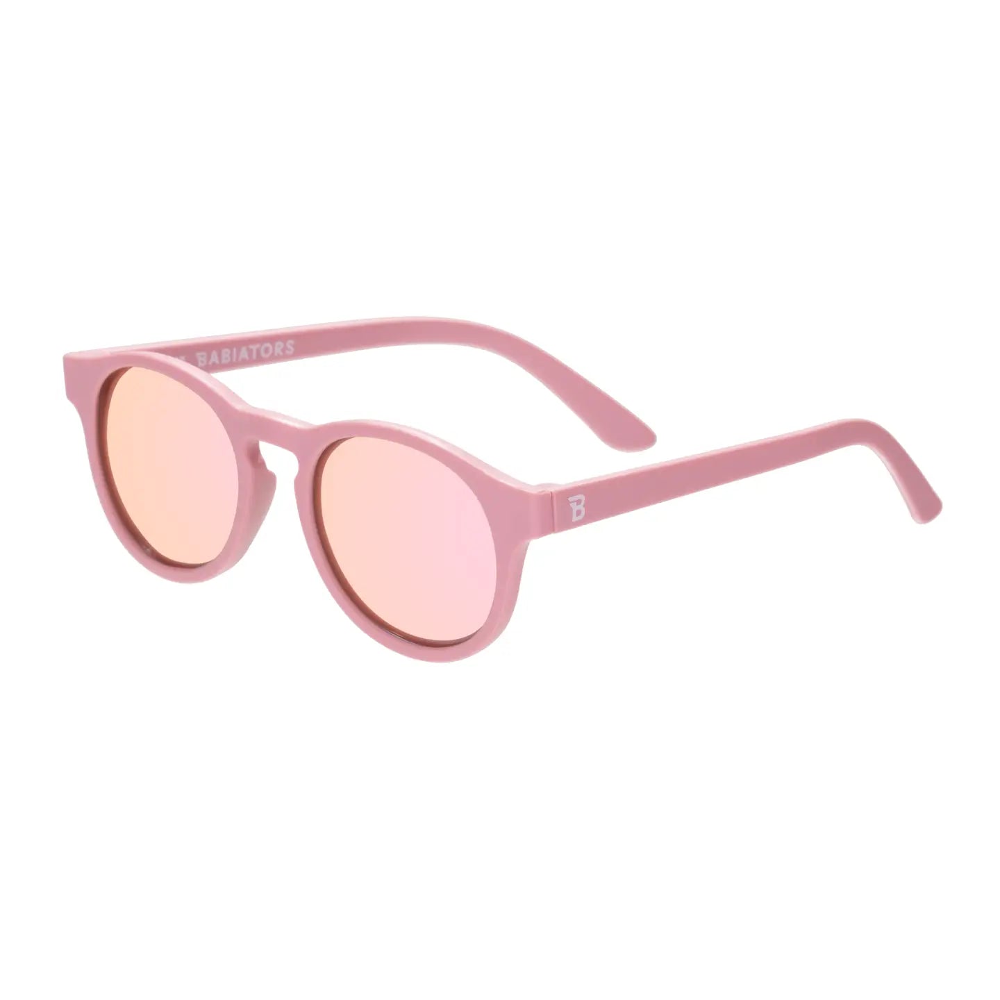 Pretty in Pink Polarized Keyhole Sunglasses with Mirrored Lens