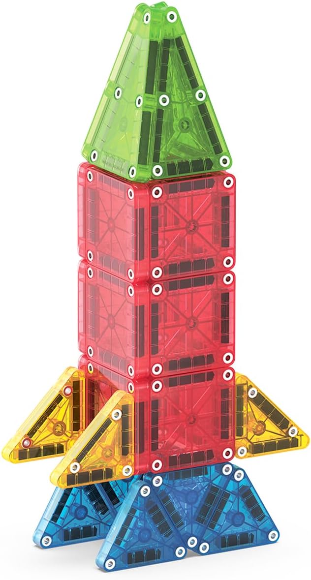 MAGNA-TILES® microMAGS 26 Piece Travel Set: Bold Colors