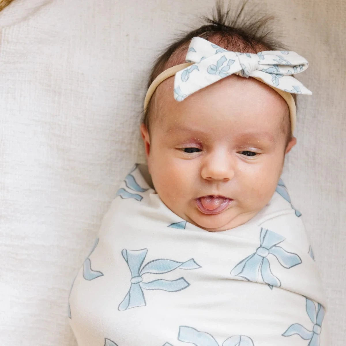 Daphne Knit Swaddle Blanket Copper Pearl Lil Tulips