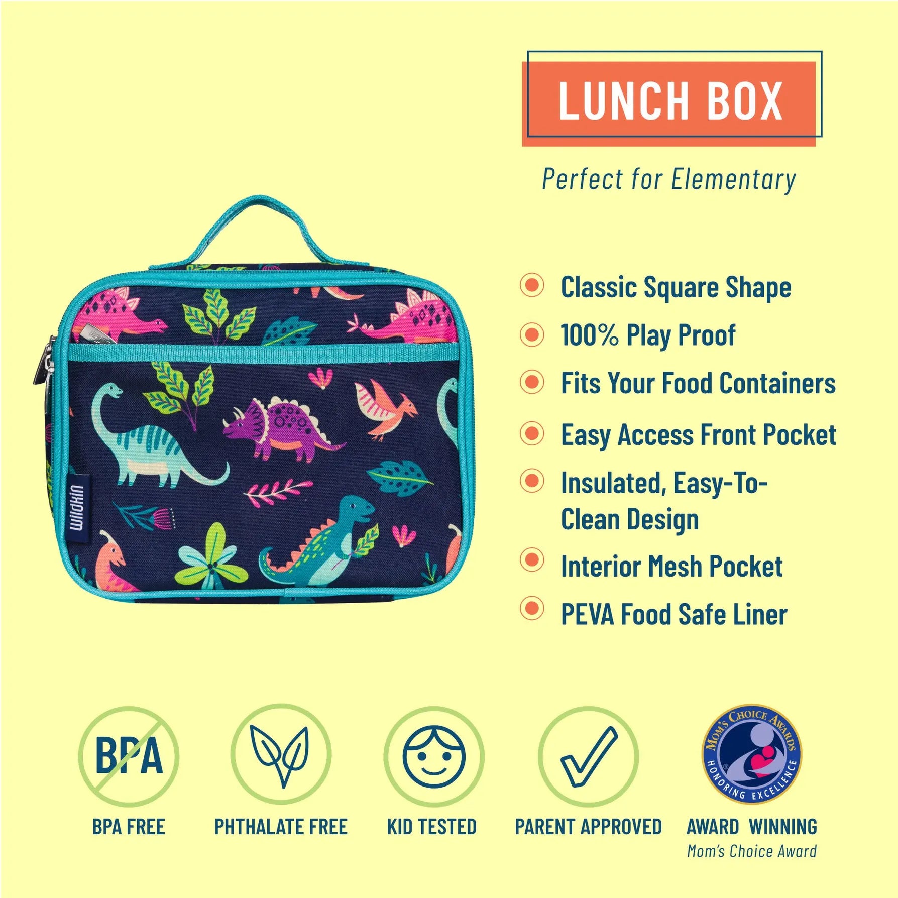 Darling Dinosaurs Lunch Box Wildkin Lil Tulips