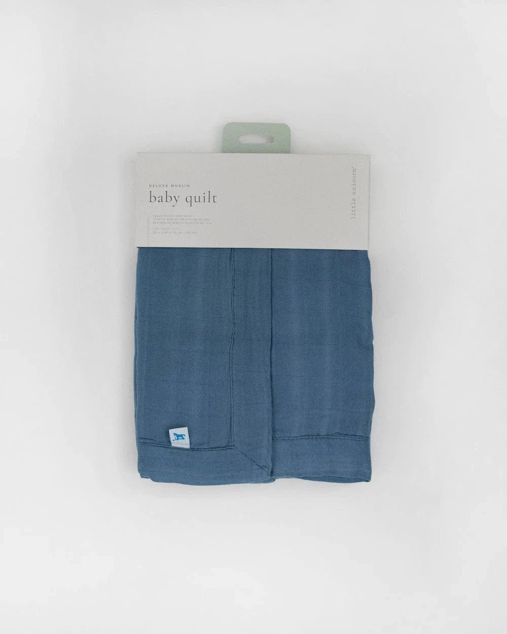 Deluxe Muslin Baby Blanket - Blue Dusk Little Unicorn Lil Tulips