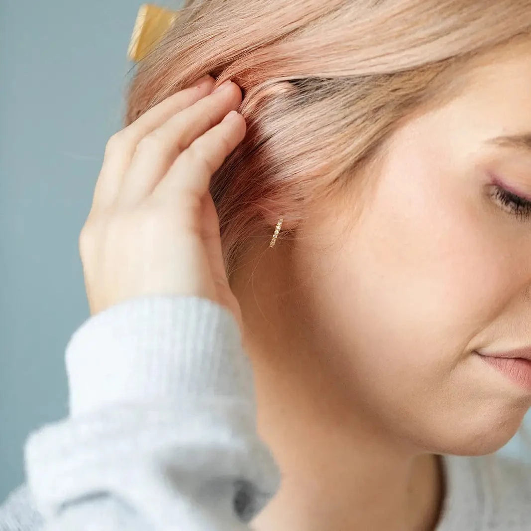 Diamond Hoop Earrings Pip Pop Post Bracelets Lil Tulips