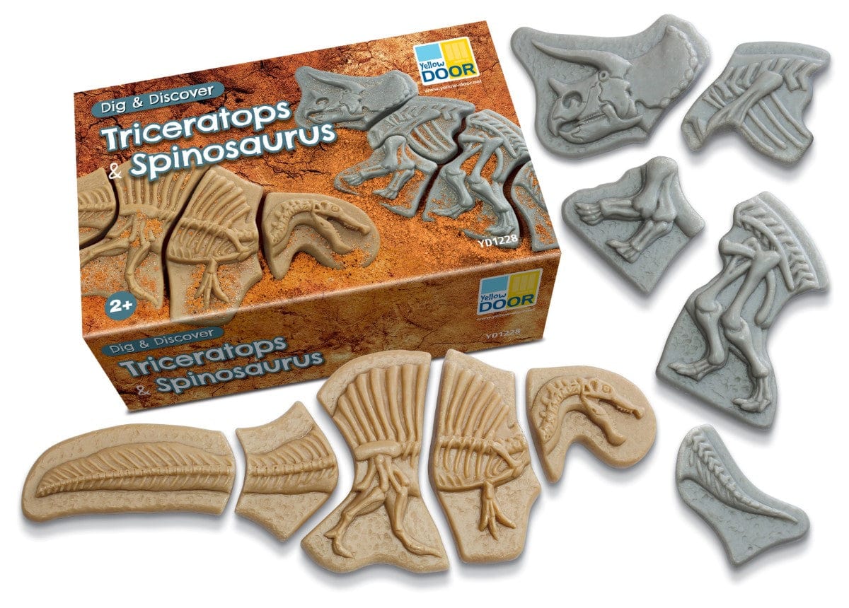 Dig and Discover - Triceratops & Spinosaurus Yellow Door US LLC Lil Tulips