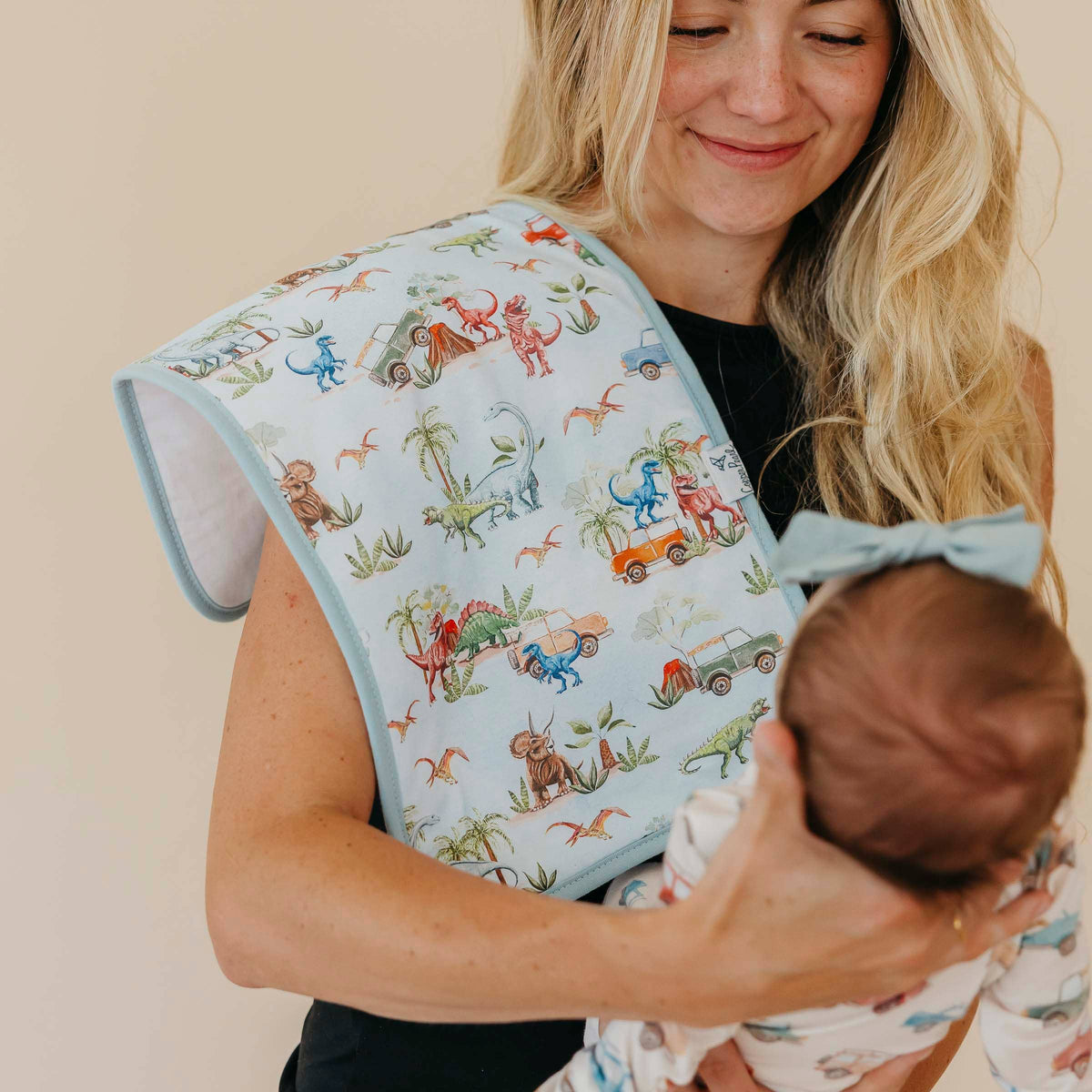 Dino Explorer Burp Cloth Set (3-Pack) Copper Pearl Lil Tulips