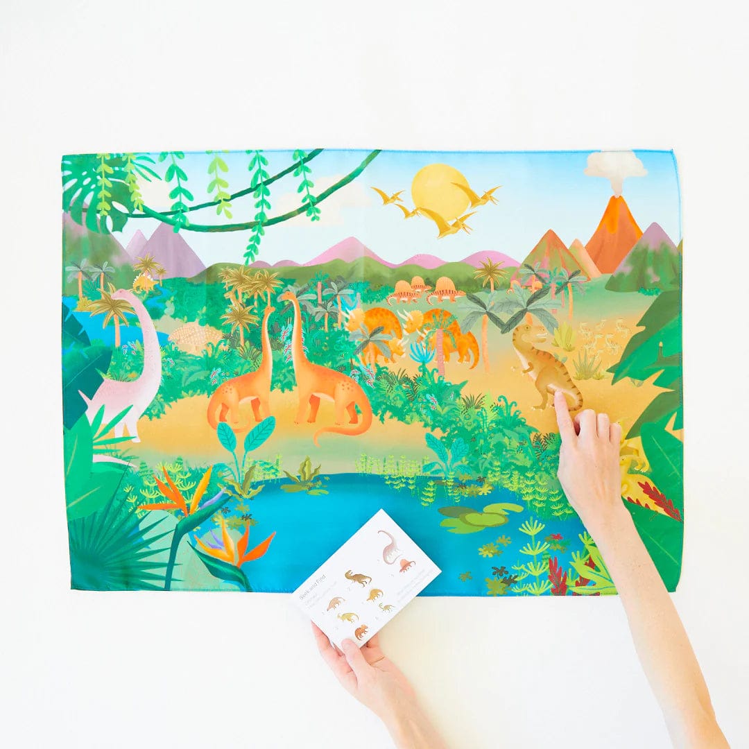 Dinosaur Land Seek & Find Playsilk Sarah's Silks Lil Tulips