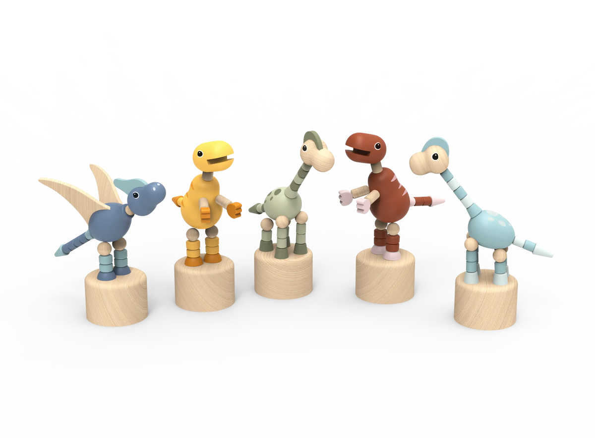 Dinosaur Pushing Puppet - Styles Vary Speedy Monkey Lil Tulips