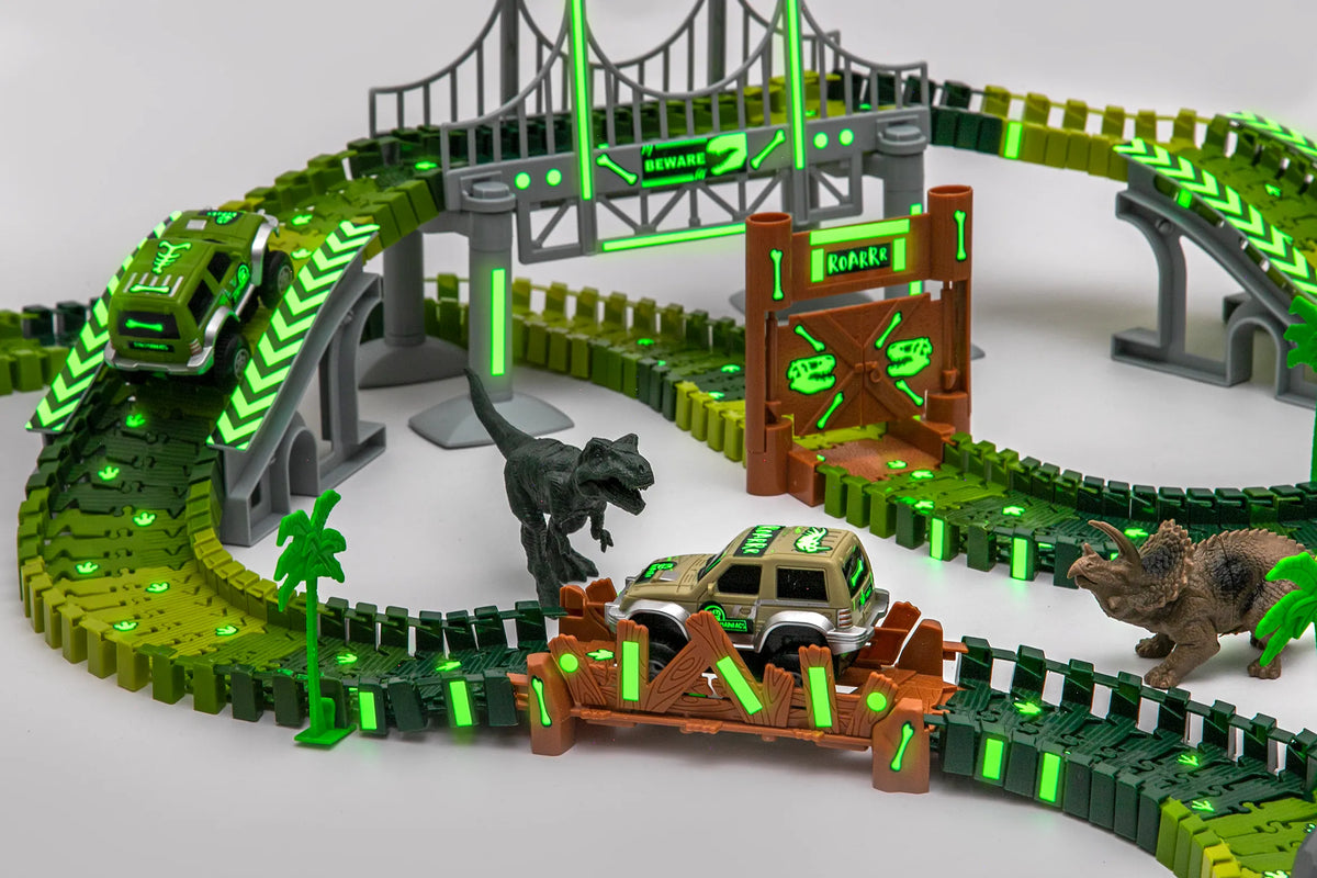 Dinosaur Race Car Track Set JitteryGit Lil Tulips