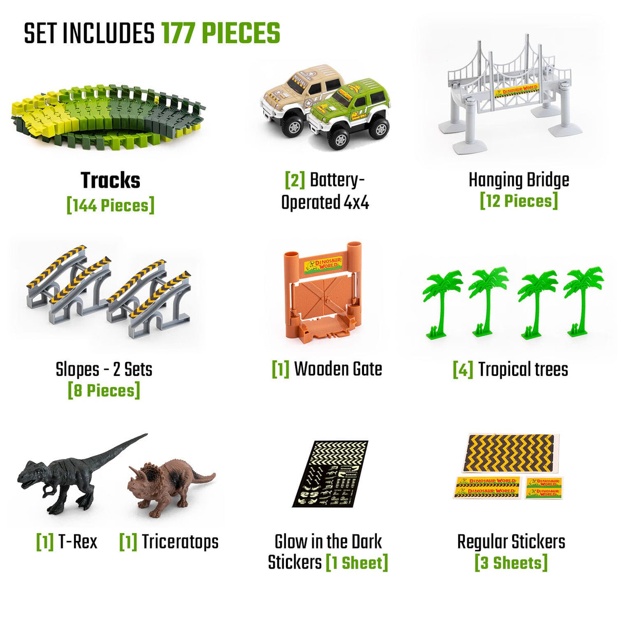 Dinosaur Race Car Track Set JitteryGit Lil Tulips