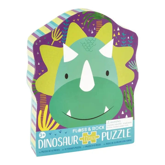 Dinosuar 12pc Shaped Jigsaw Puzzle Floss and Rock Lil Tulips