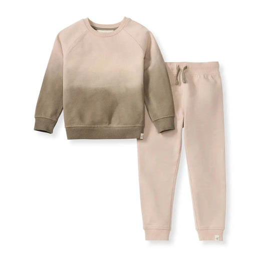 Dip Dye Sweatshirt Set -  Soft Mocha Burt's Bees Baby Lil Tulips