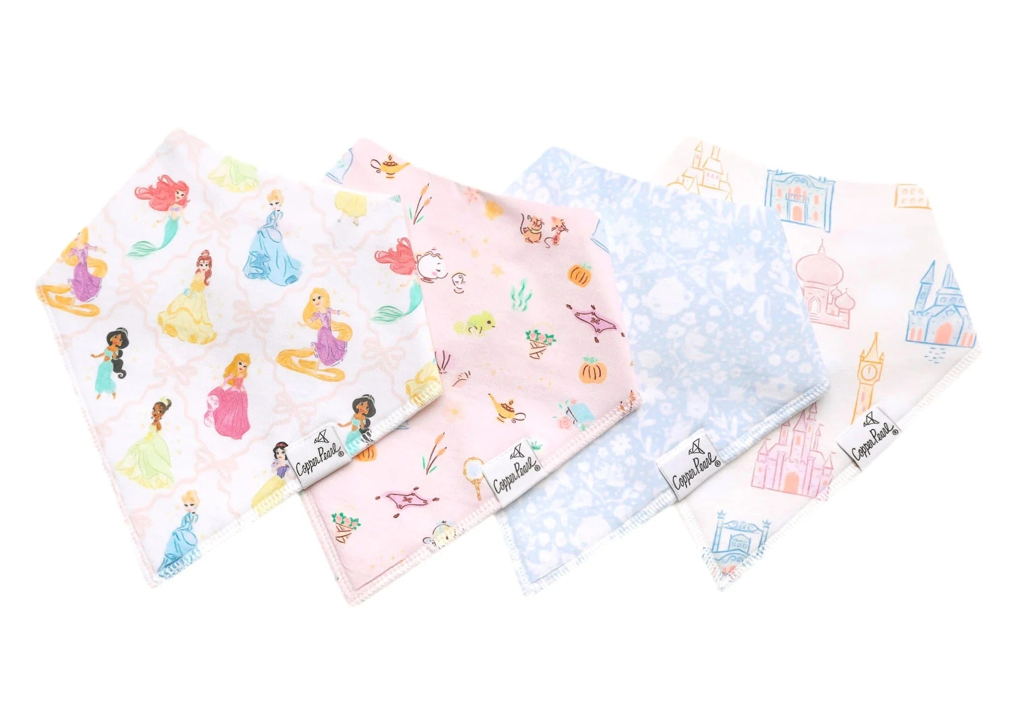 Disney Princess Bandana Bib Set (4- Pack) Copper Pearl Lil Tulips