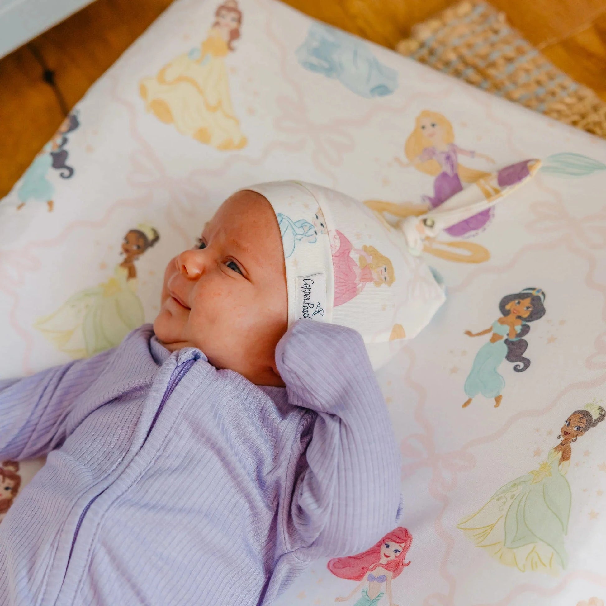 Disney Princess Top Knot Hat Copper Pearl Lil Tulips