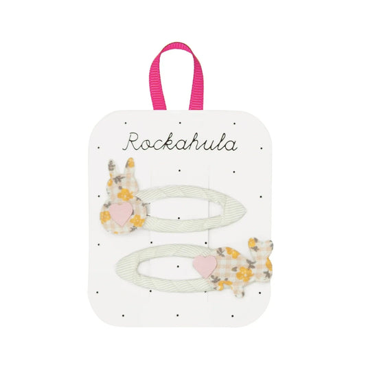Ditsy Hoppy Bunny Hair Clips Rockahula Kids buble Lil Tulips