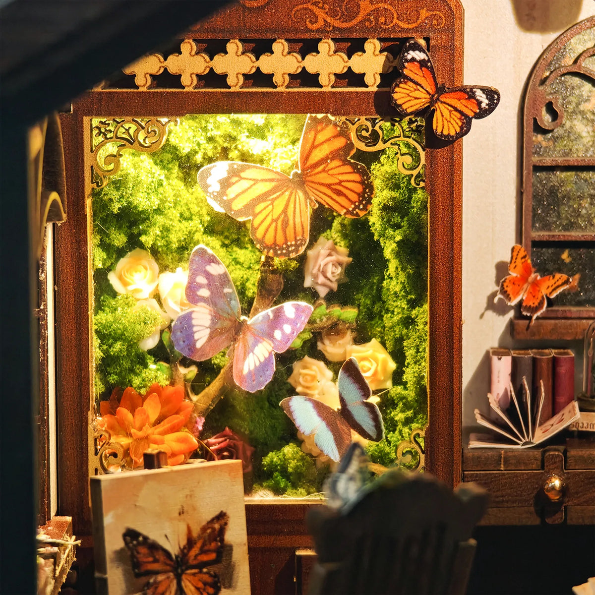 Diy Book Nook Kit: Butterfly Workshop Hands Craft Lil Tulips