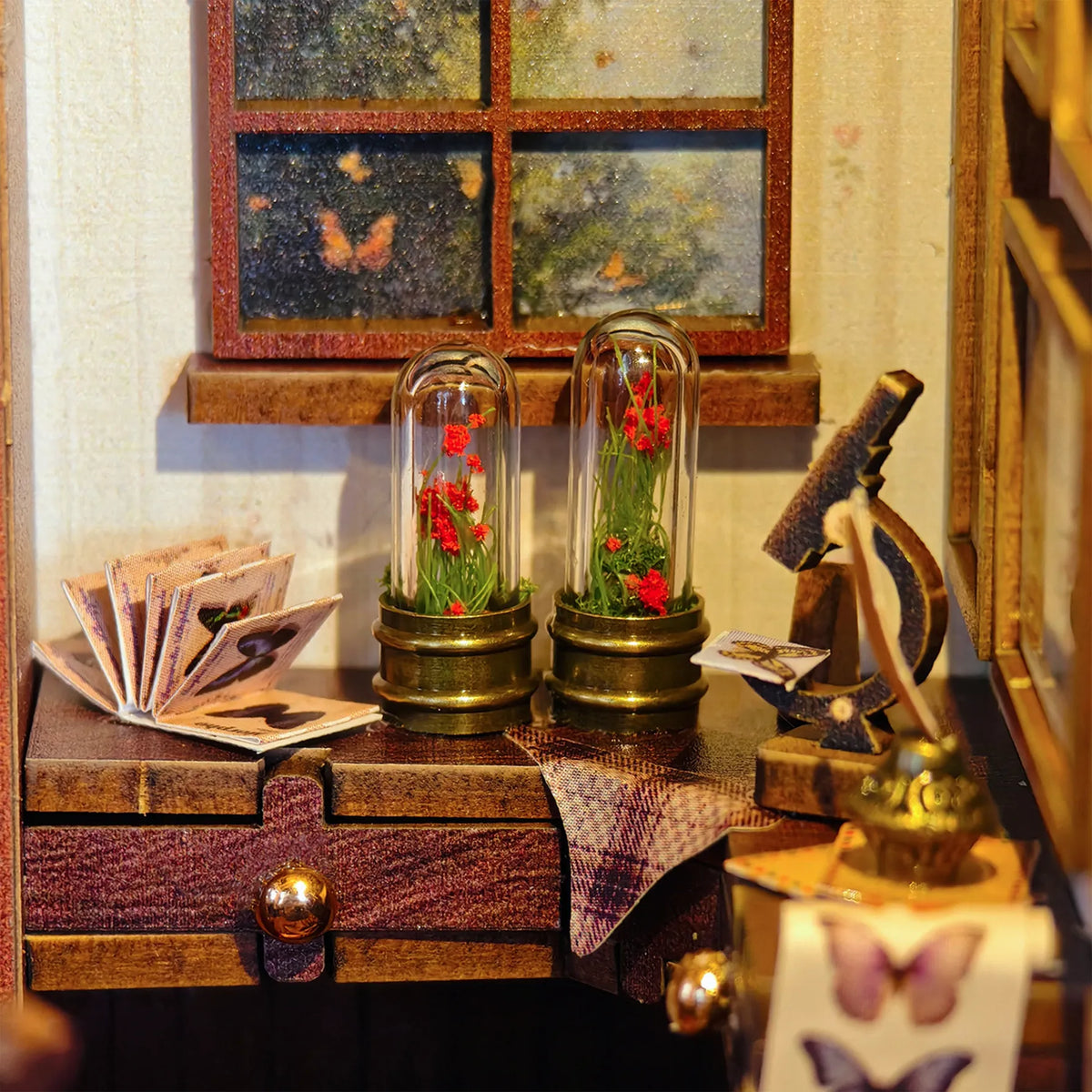 Diy Book Nook Kit: Butterfly Workshop Hands Craft Lil Tulips