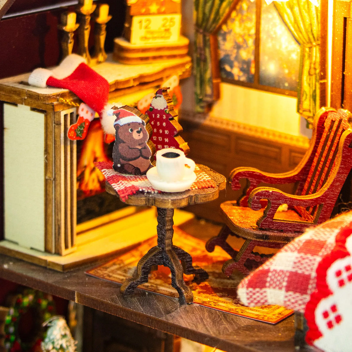 Diy Miniature House Kit: Christmas Cottage Hands Craft Lil Tulips