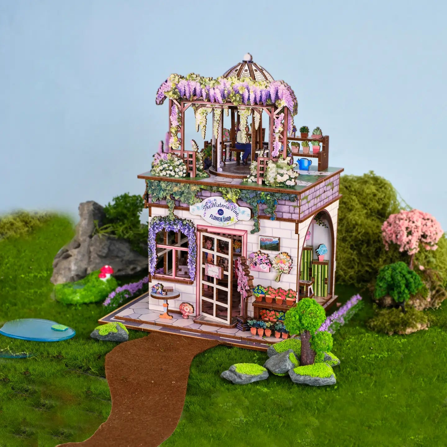 Diy Miniature House Kit: Flower Shop Hands Craft Lil Tulips