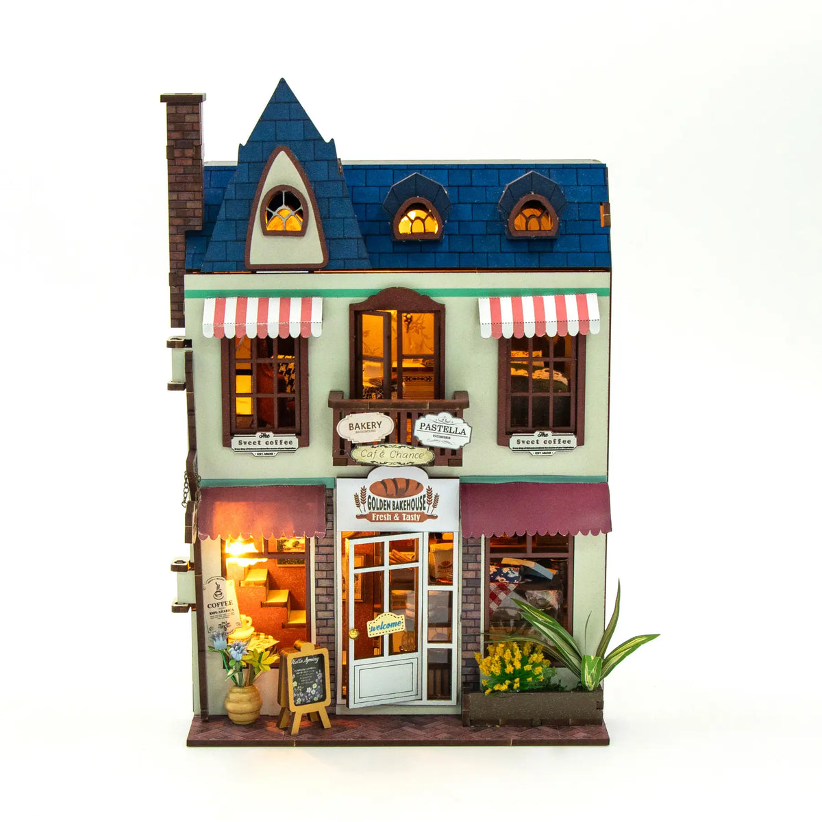 Diy Miniature House Kit: Golden Bakehouse Hands Craft Lil Tulips