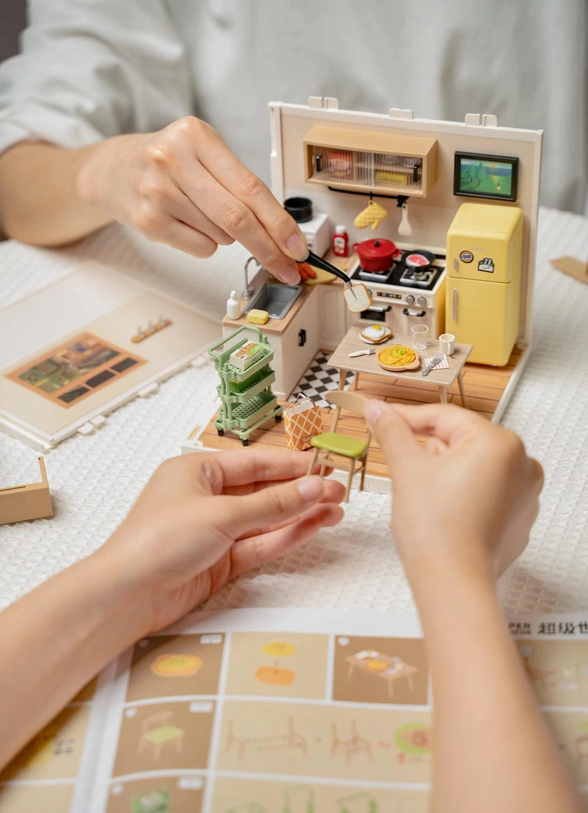 Diy Miniature House Kit: Happy Meals Kitchen Rolife Lil Tulips