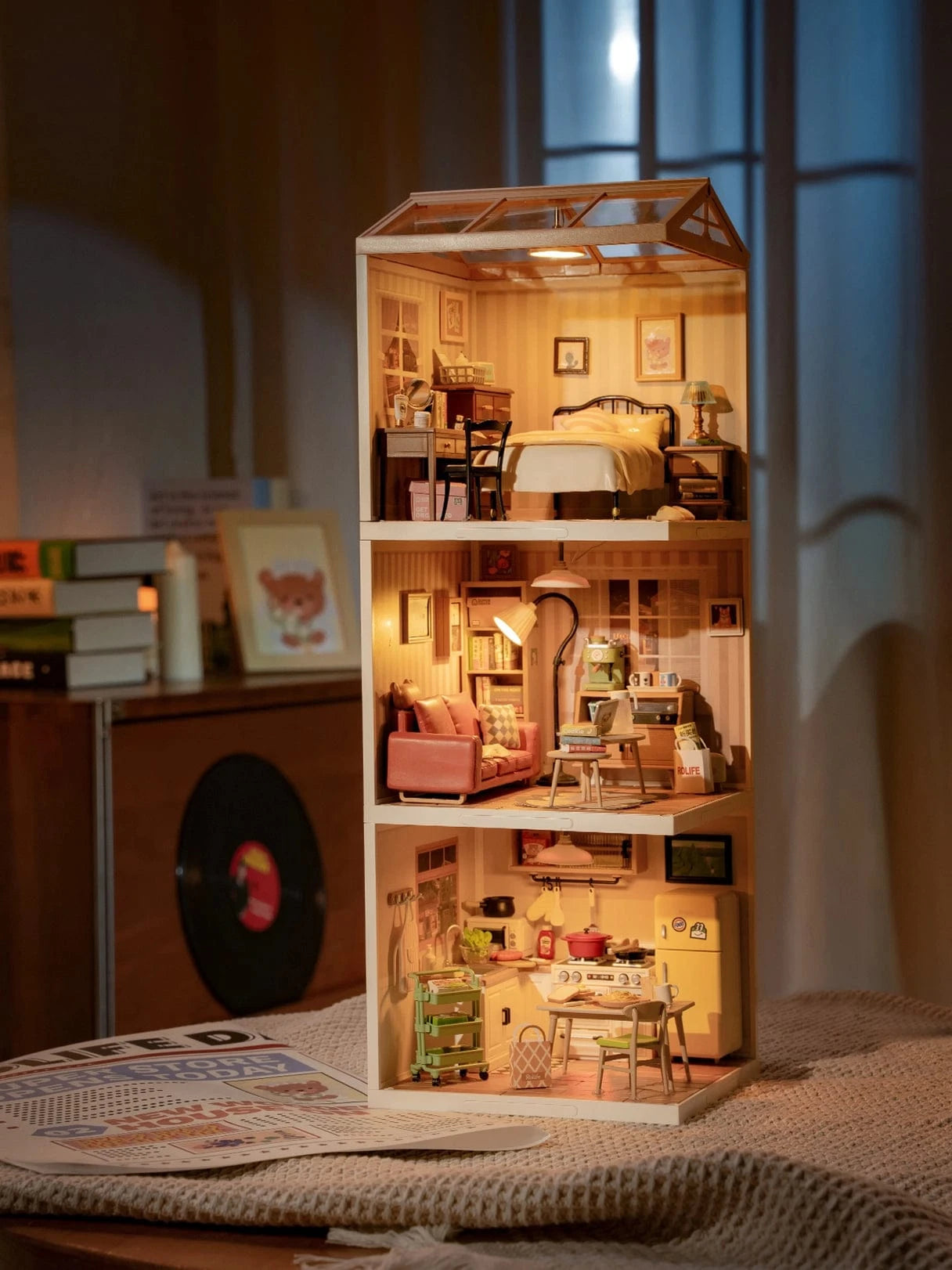 Diy Miniature House Kit: Happy Meals Kitchen Rolife Lil Tulips