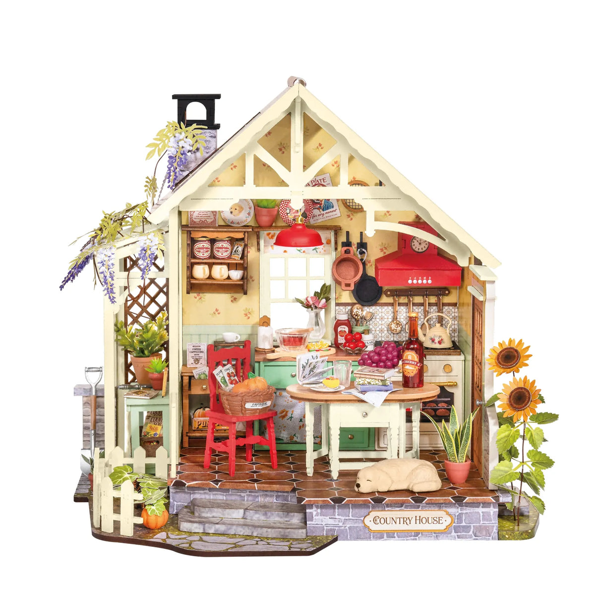 Diy Miniature House Kit: Sunlit Farmhouse Kitchen Hands Craft Lil Tulips
