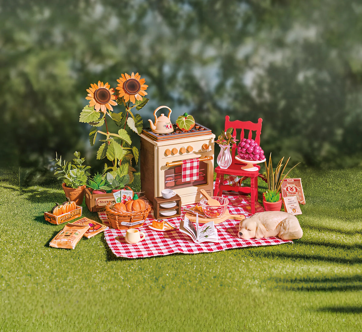 Diy Miniature House Kit: Sunlit Farmhouse Kitchen Hands Craft Lil Tulips