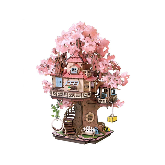 Diy Wooden Puzzle: Sakura Tree House Hands Craft Lil Tulips