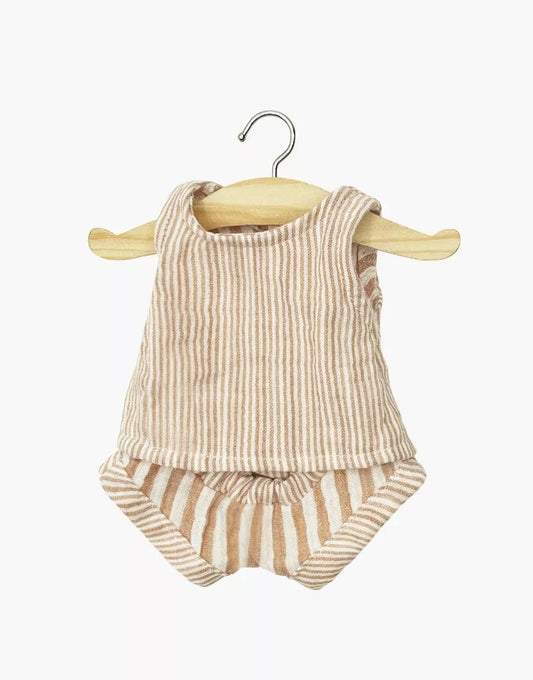 Doll Clothing –     Andrée set in Zephyr striped cotton gauze Minikane Dolls Lil Tulips