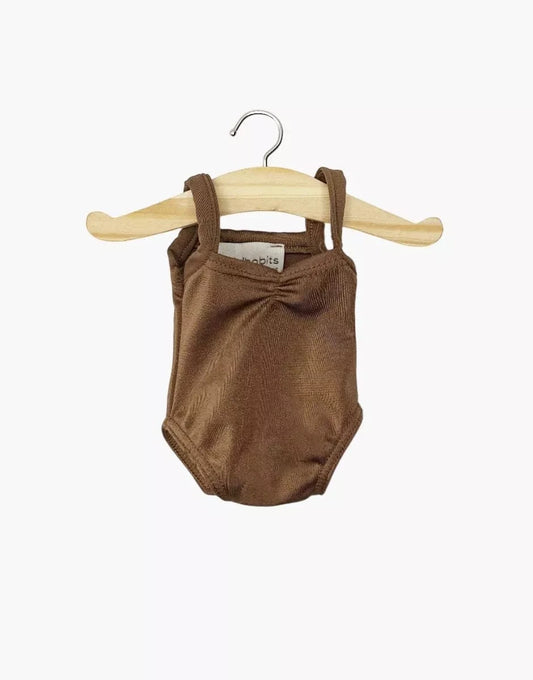 Doll Clothing Anna leotard in chocolate lycra Minikane Lil Tulips