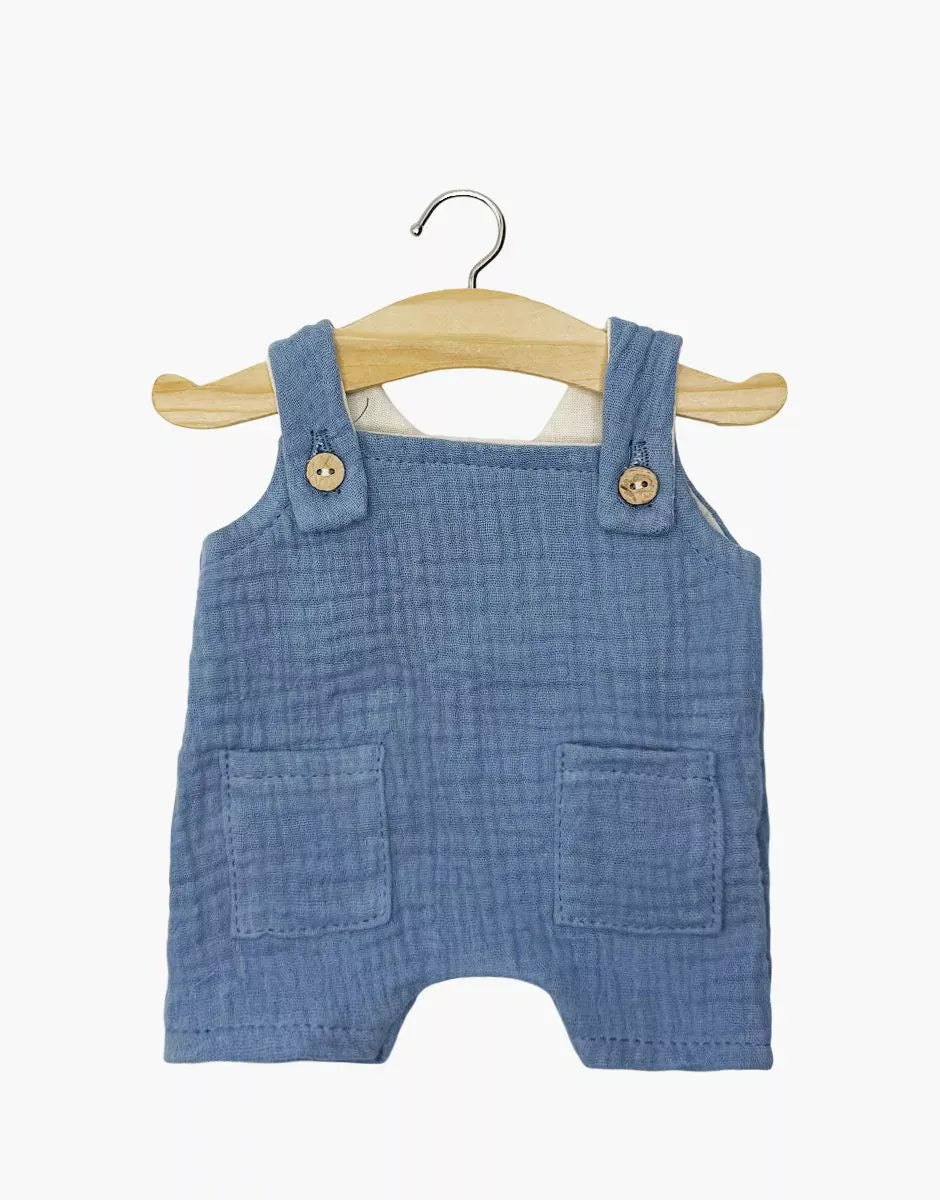 Doll Clothing Antonin Short Overalls - Denim Minikane Lil Tulips