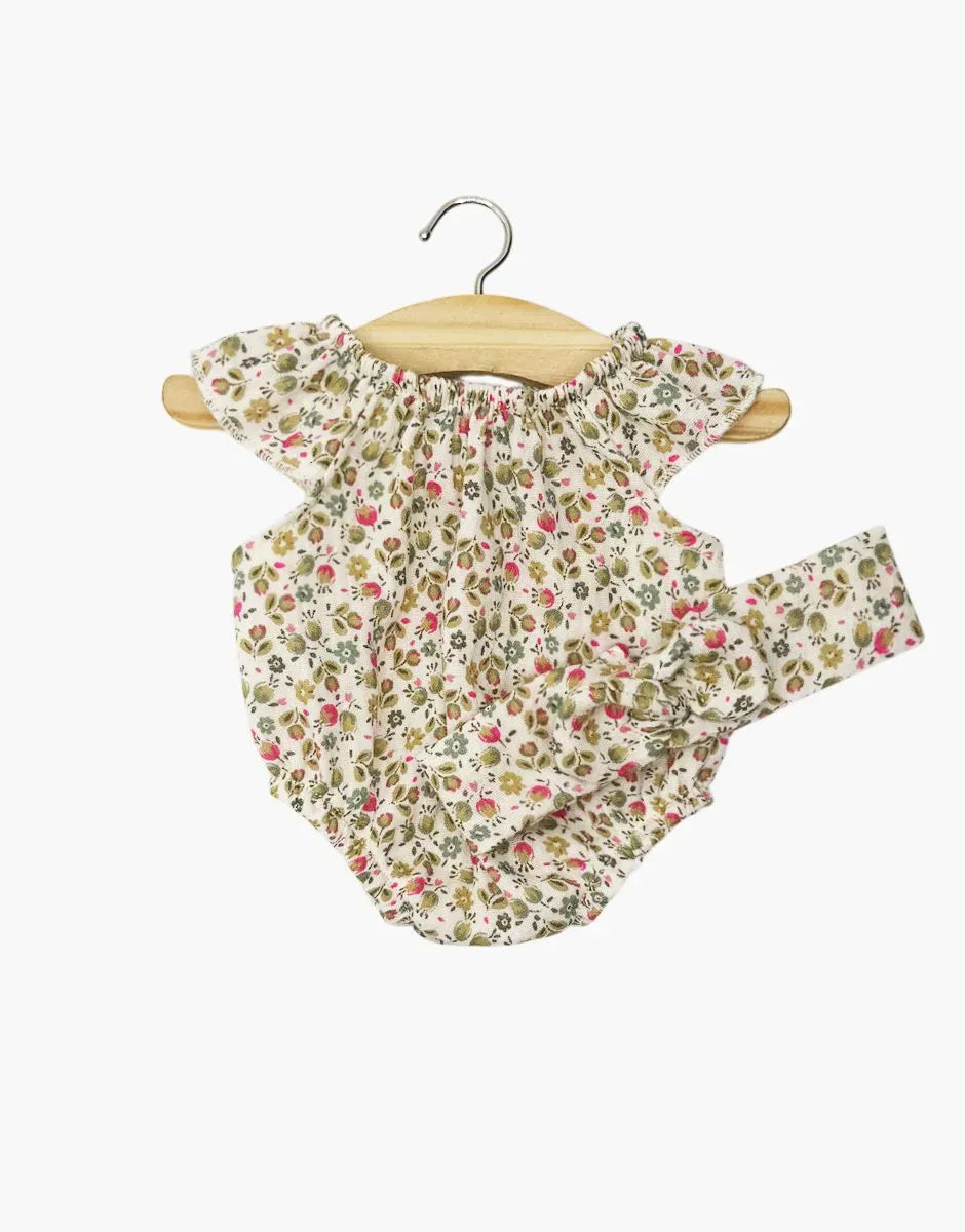 Doll Clothing Clara Romper small fuchsia flowers Minikane Lil Tulips