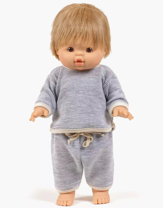 Doll Clothing Cocoon Honeycomb Heather Grey Jogger Set Minikane Lil Tulips