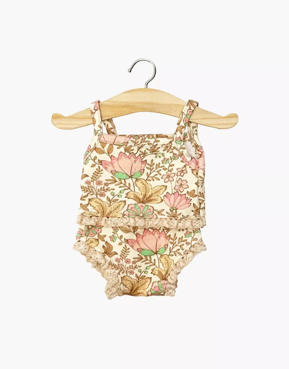 Doll Clothing – Girls' underwear in Pink Floral Minikane Lil Tulips