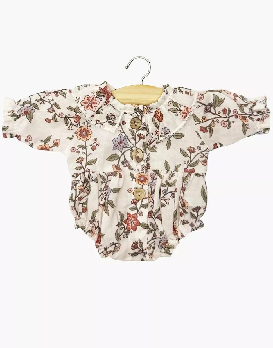 Doll Clothing Gisèle Long-Sleeved Crepe Romper Minikane Lil Tulips