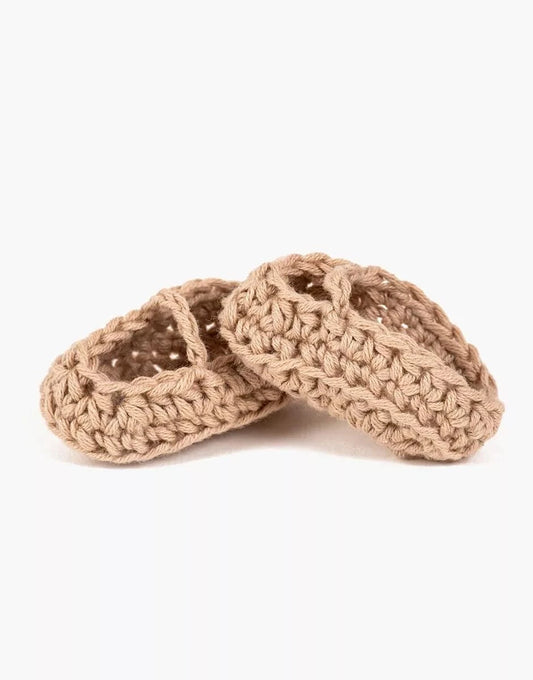 Doll Clothing Handmade beige crochet ballerina slippers Minikane Lil Tulips