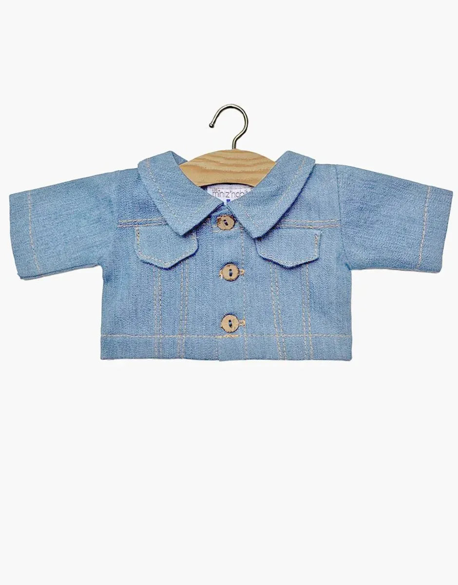 Doll Clothing Jimmy Jacket - Light Blue Denim Minikane Lil Tulips