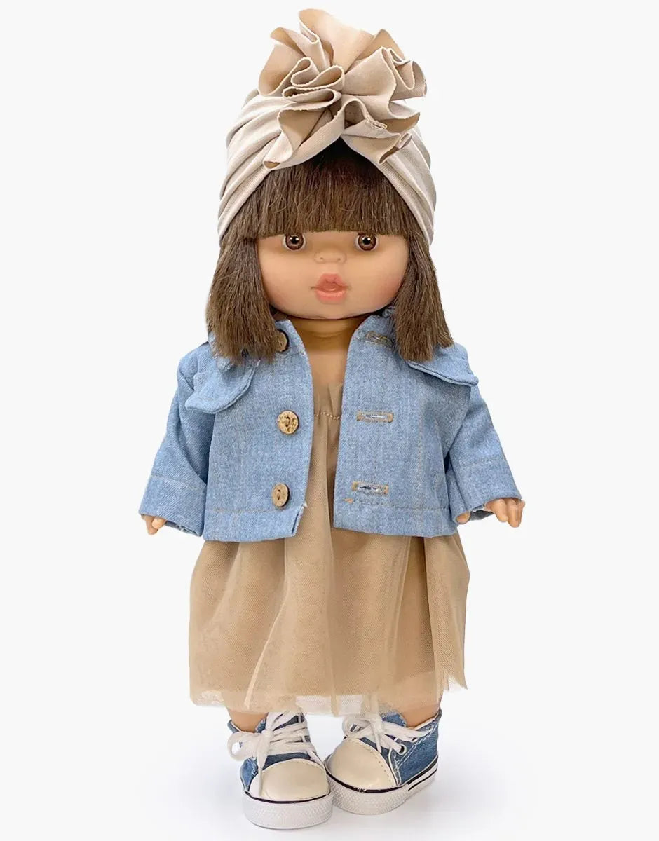 Doll Clothing Jimmy Jacket - Light Blue Denim Minikane Lil Tulips