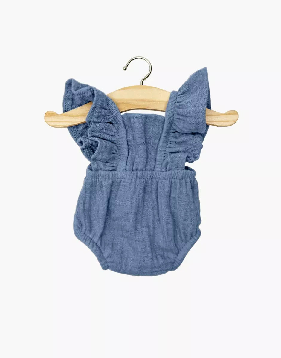 Doll Clothing Lou Retro Romper -Denim Minikane Lil Tulips