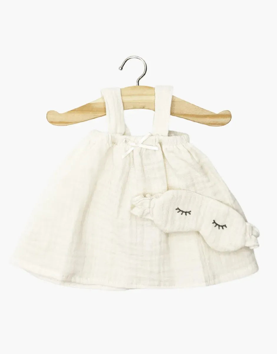 Doll Clothing Mila Nightgown Set - Coconut Minikane Lil Tulips