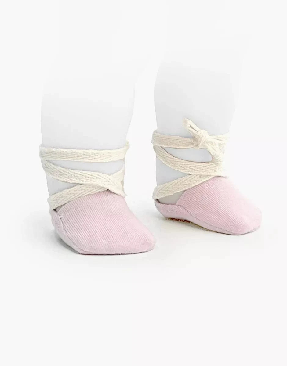 Doll Clothing Pale pink jersey lace-up Minikane Lil Tulips