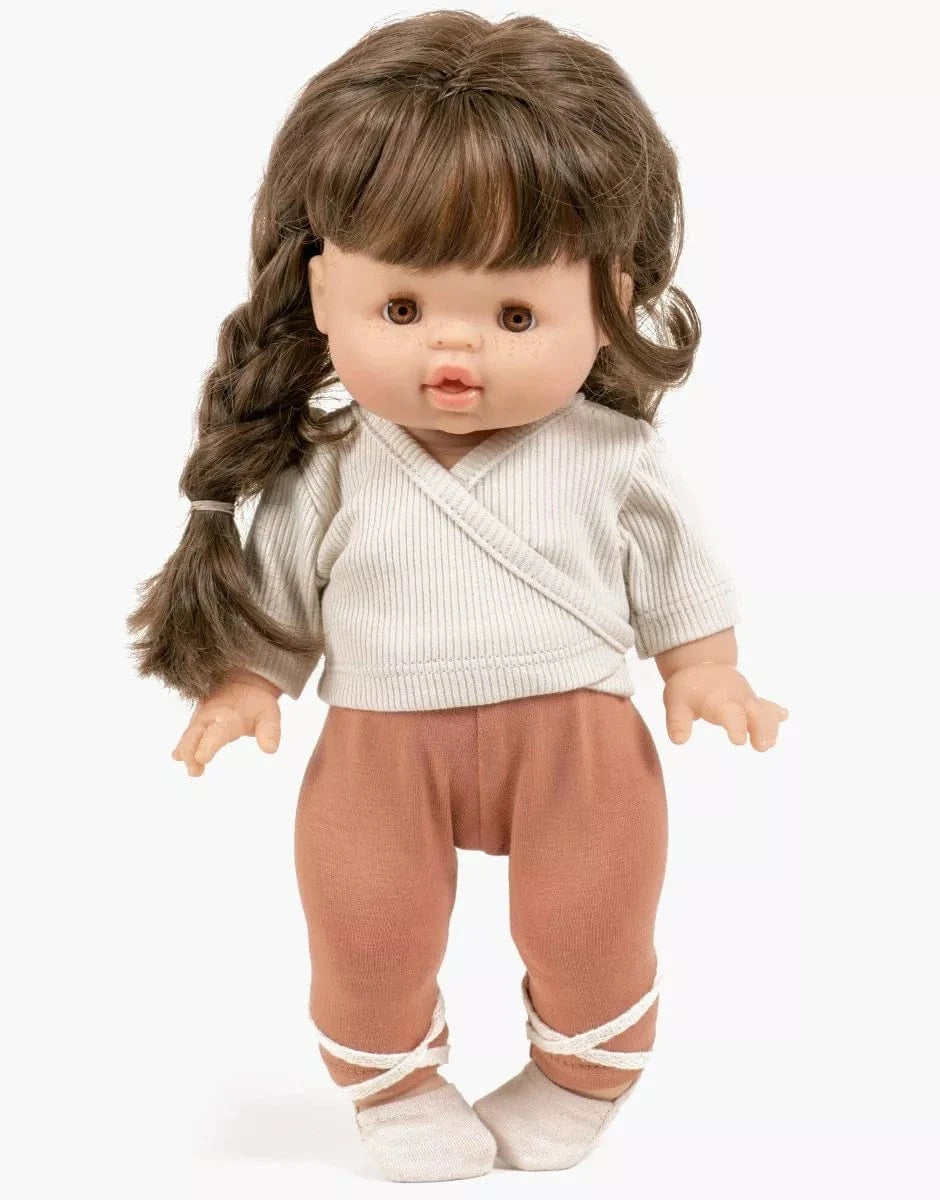 Doll Clothing Roxane Linen ribbed knit wrap set Minikane Lil Tulips