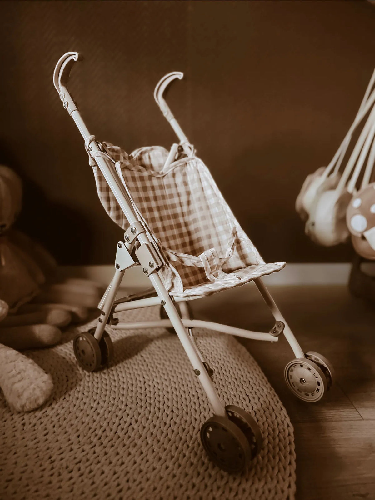 Doll Stroller - Soft Squares Mrs. Ertha Lil Tulips